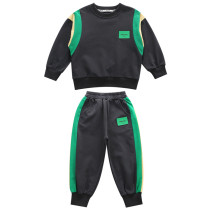 New Boys' Black Autumn Set #A008