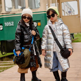 Children's Down jacket medium length #C002