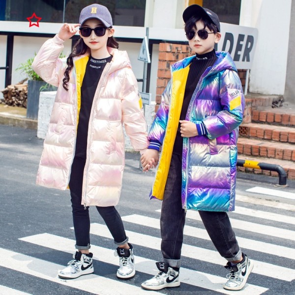 Children's Down jacket medium length #C003