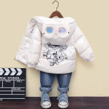 Kids cotton jacket thickening White #02