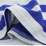 New Summer Cotton Short Sleeves Blue White #Q01