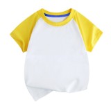 New Summer Cotton Short Sleeves Blue White #E01