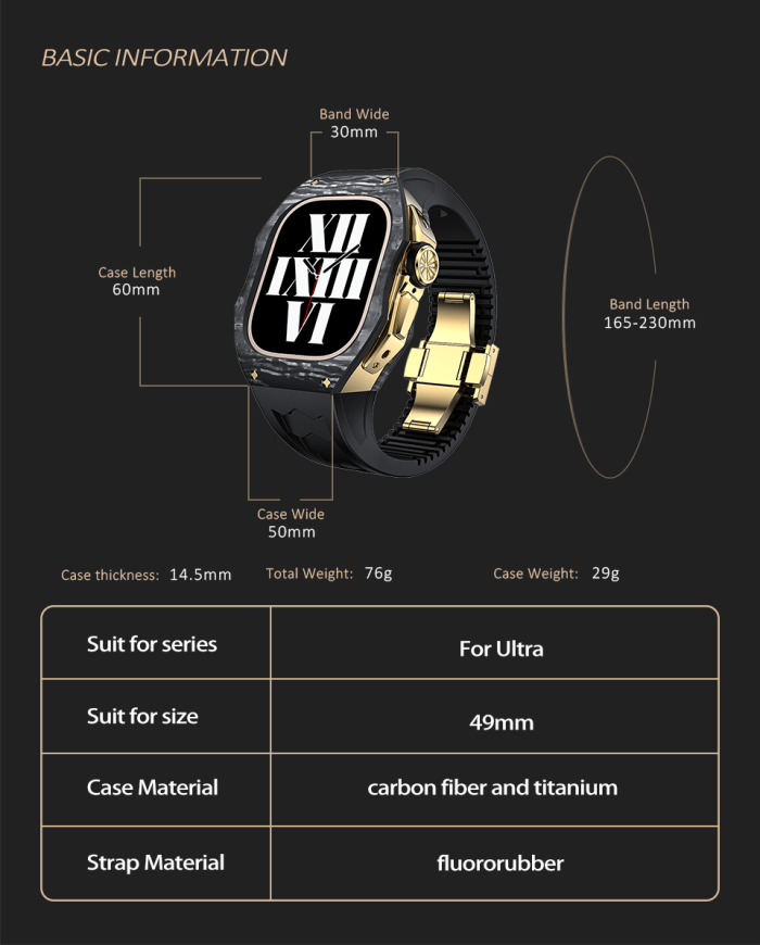 Apple Watch Ultra Carbon Fiber Case in 2023  Carbon fiber, Apple watch, Apple  watch case