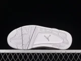 Air Jordan 4 Retro White Metallic Silver - Pure Platinum