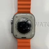 Apple Watch Ultra Titanium Case with Orange Ocean Band