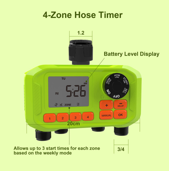 4-Zone Irrigation Timer