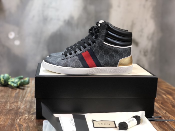 Gucci Ace GG High Top Black