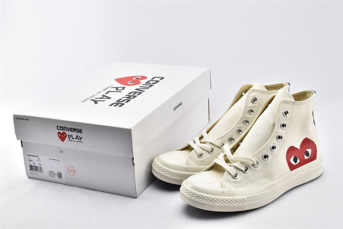 Converse Chuck Taylor All-Star 70s Hi Comme des Garcons PLAY White