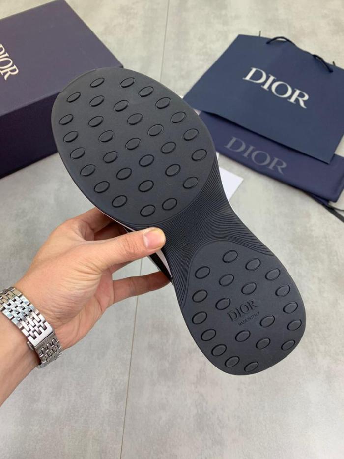 Dior B25 Runner Black Grey Oblique Leather