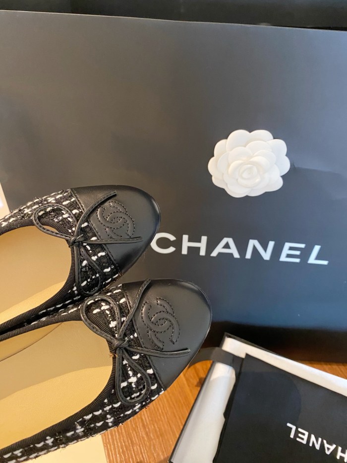 Chanel Ballerinas Fabric & Grosgrain 22