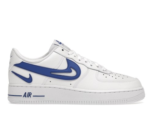 Nike Air Force 1 Low '07 FM Cut Out Swoosh White Game Royal