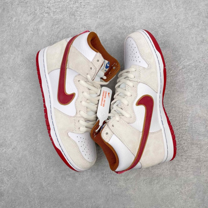 Nike SB Dunk High Sail Bright Crimson