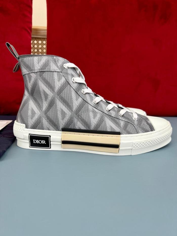 Dior B23 High Top Gray CD Diamond