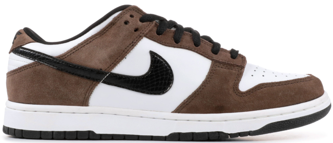 Nike SB Dunk Low White Black Trail End Brown