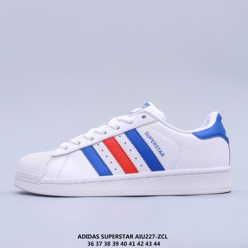 adidas Superstar White Red Blue