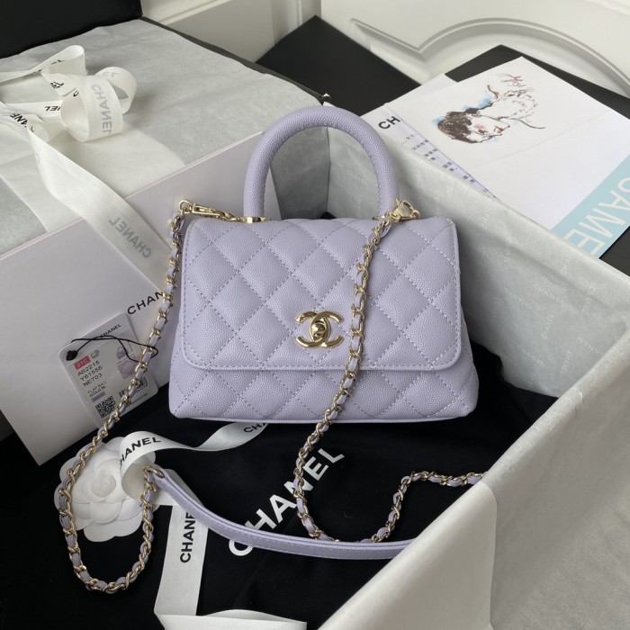 Handbag Chanel AS2215 size 𝟏𝟑*𝟏𝟗*𝟗 𝑐𝑚