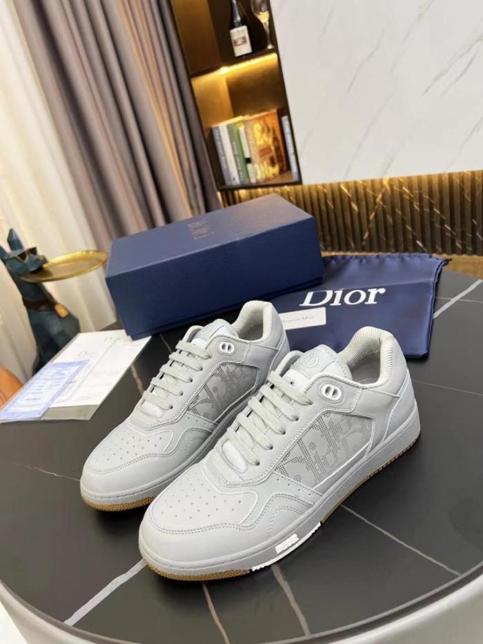 Dior B27 Low Gray Oblique Leather