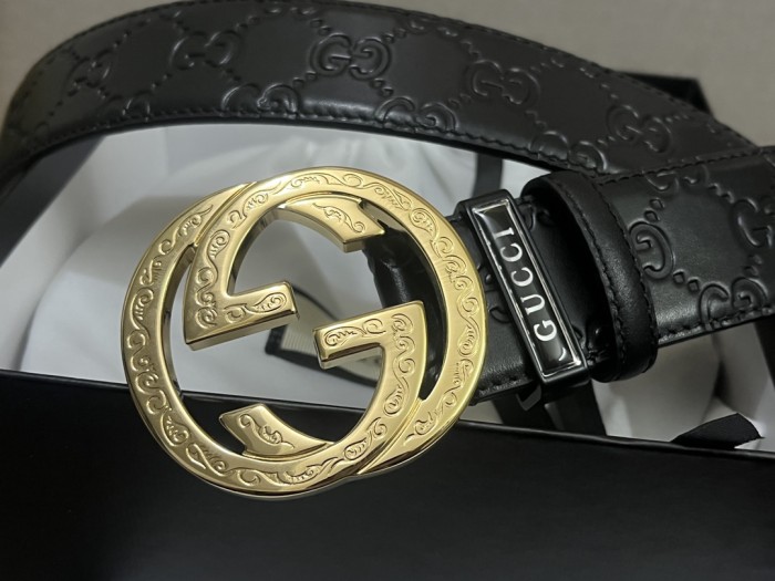 Streetwear Belt Gucci Signature size:3.8 cm