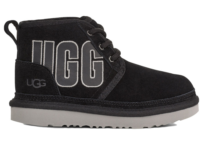 UGG Neumel Graphic Boot Black Grey Suede (Kids)