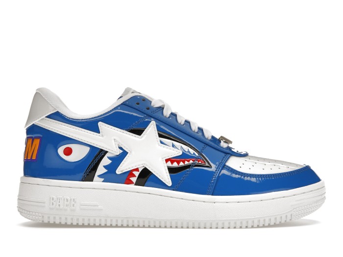 A Bathing Ape Bape Sta Low Color Block Shark Blue