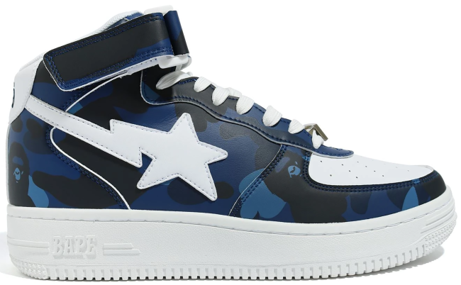 A Bathing Ape Bape Sta Mid Camo Navy