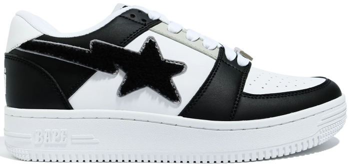 A Bathing Ape Bape Sta Low Patched Black