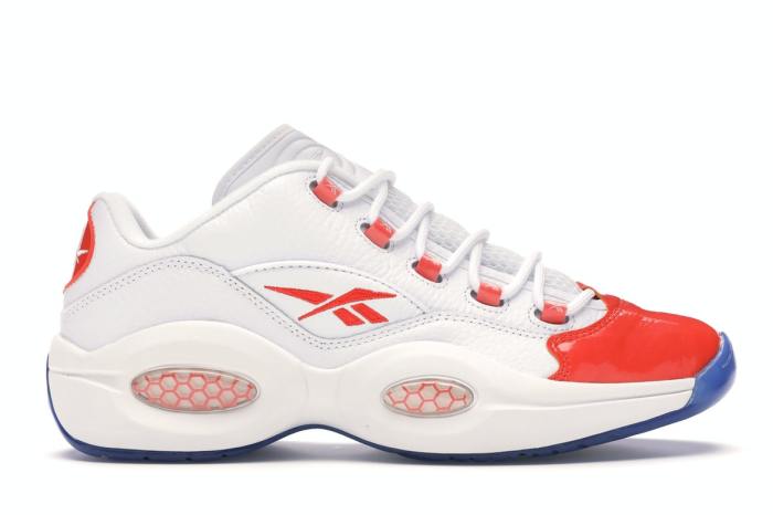 Reebok Question Low Patent Toe Orange