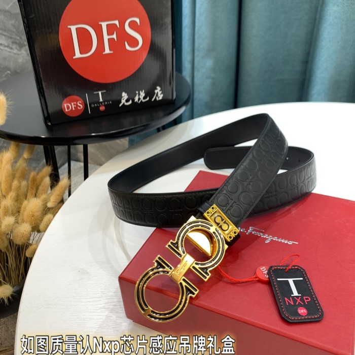 Streetwear Belt Ferragamo 319637 size:3.5cm