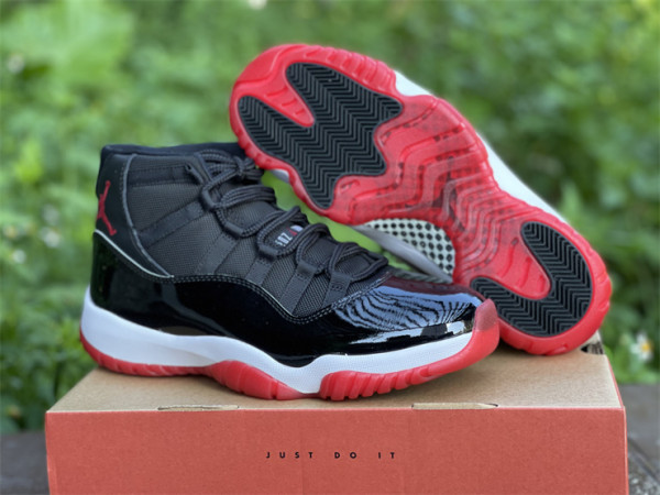 Authentic Air Jordan 11 Bred Red