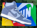 Authentic Nike SB Dunk High Dark Blue/White