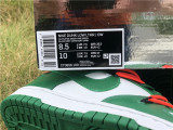Authentic OFF-WHITE x Nike Dunk Low White/Pine-Green