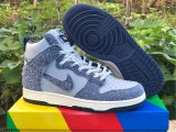 Authentic Nike SB Dunk High Dark Blue/White