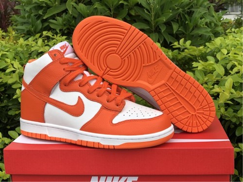 Authentic Nike Dunk High Retro QS White/Orange