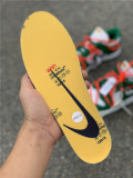 Authentic OFF-WHITE x Nike Dunk Low White/Pine-Green