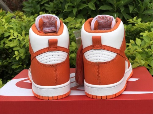 Authentic Nike Dunk High Retro QS White/Orange