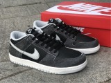 Authentic SB Dunk Low “Zebra” Black/Pure Platinum-Canvas Sail