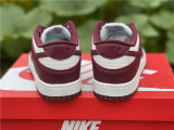 Authentic Nike SB Dunk Low White/Wine Red