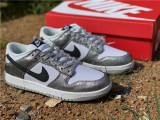 Authentic Nike SB Dunk Low Black/White /Silver Grey