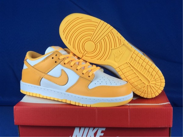 Authentic Nike Dunk Low White/Yellow