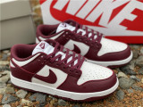 Authentic Nike SB Dunk Low White/Wine Red