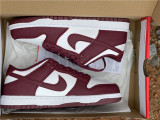 Authentic Nike SB Dunk Low White/Wine Red