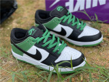 Authentic Nike Dunk Low OG QS Black/White/Green