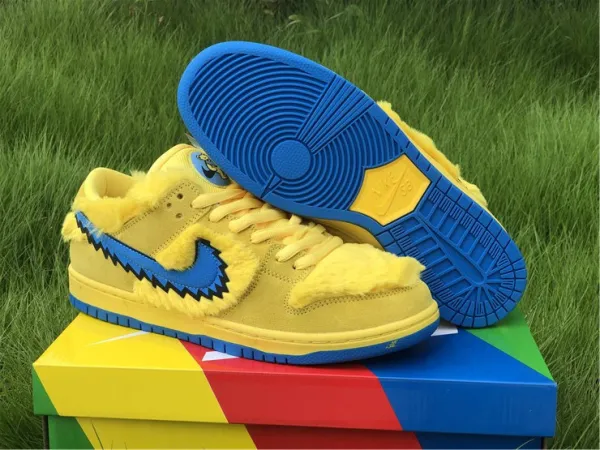 Authentic Nike SB Dunk Low  Pro QS Opti Yellow/Blue Fury