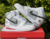 Authentic Nike SB Dunk High HI SP/White/Grey