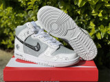 Authentic Nike SB Dunk High HI SP/White/Grey