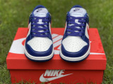 Authentic Nike Dunk Low WHITE/BLUE/RED