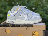 Authentic OFF-WHITE x Futura x Nike Dunk Low Grey white
