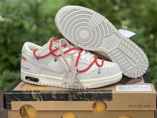 Authentic OFF-WHITE x Futura x Nike Dunk Low “32 to 50”