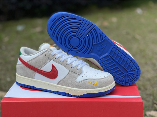Authentic Nike Dunk Low PRM Grey/White/Blue