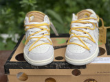 Authentic OFF-WHITE x Futura x Nike Dunk Low Grey Amarillo